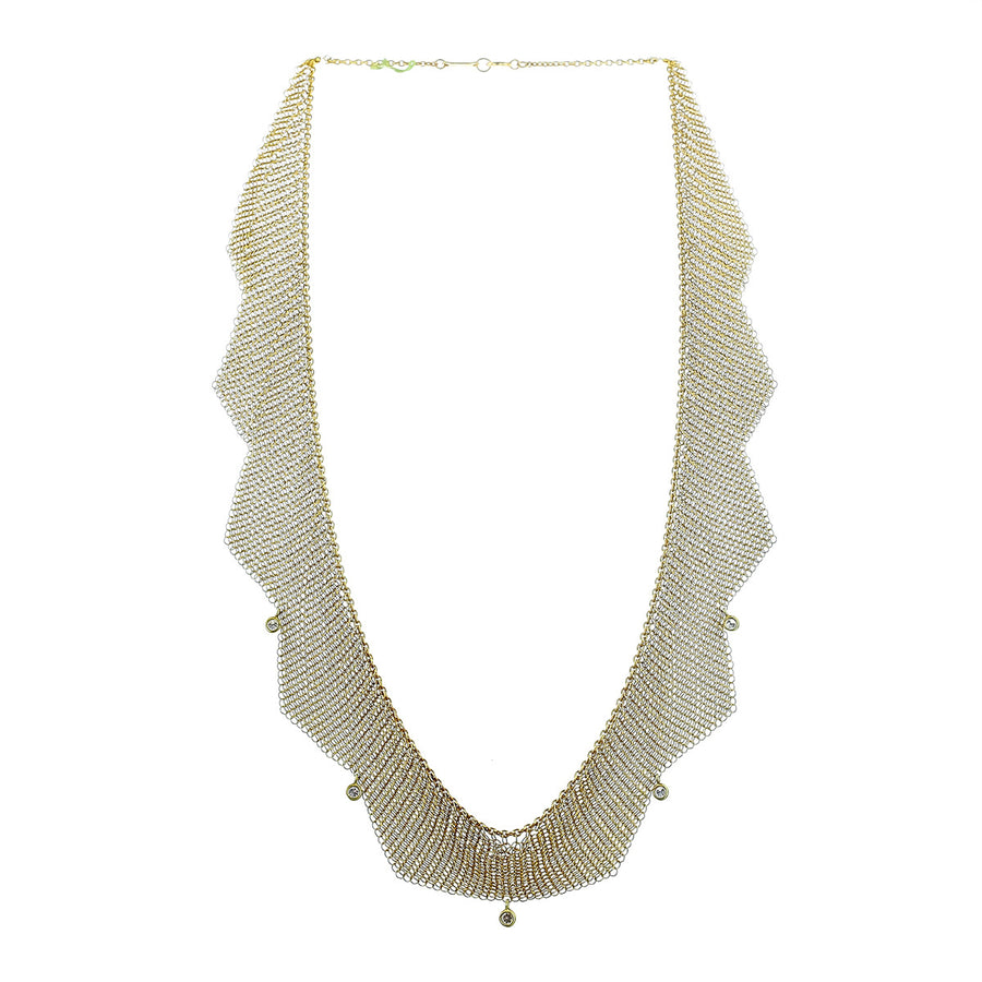 gold mesh necklace