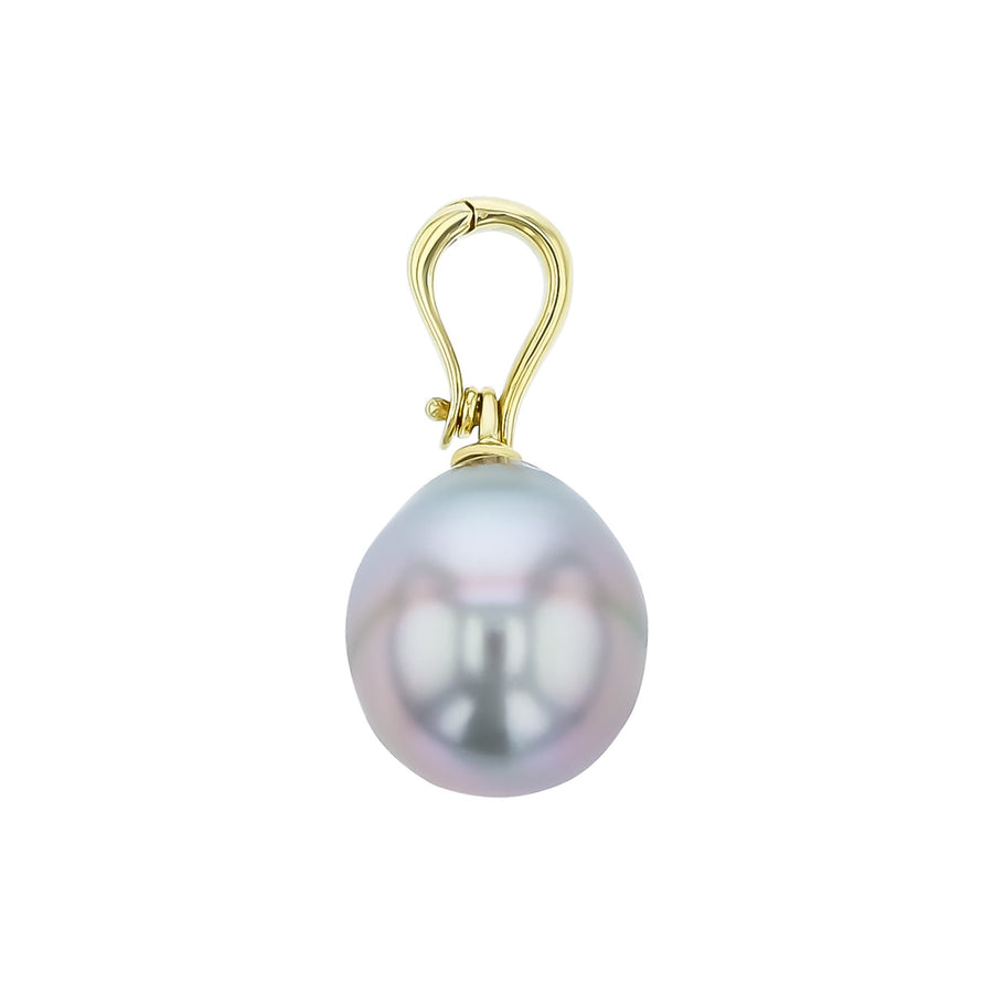 18K Yellow Gold Grey South Sea Pearl Pendant