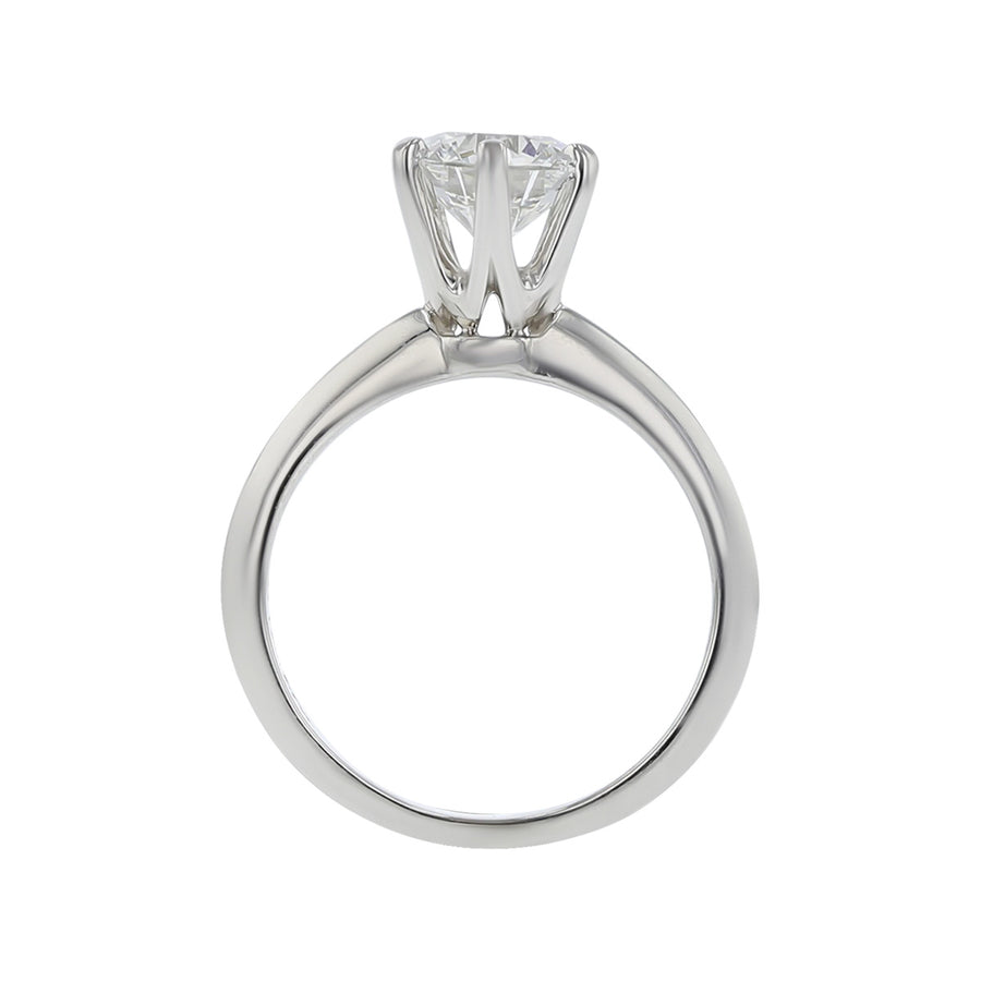 Platinum Brilliant Diamond Solitaire Engagement Ring