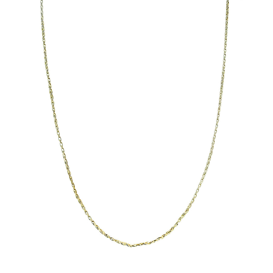 20-Inch 14K Yellow Gold Wheat Chain