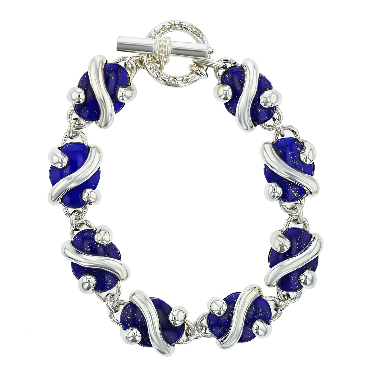 Gabriel & Co. Men's Silver Lapis Beads Bracelet - Charisma Jewelers