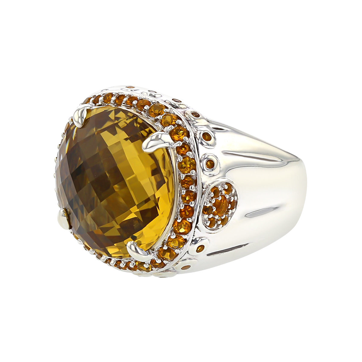 John Hardy Citrine Batu Bamboo Cocktail Ring Schiffman's Jewelers