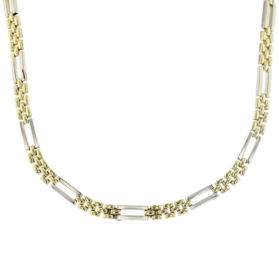 Two-Tone 18K Gold 17-Inch Link Chain Necklace