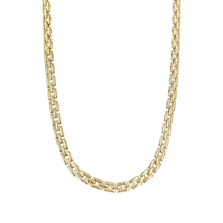 16-Inch 18K Yellow Gold Panther Link Necklace