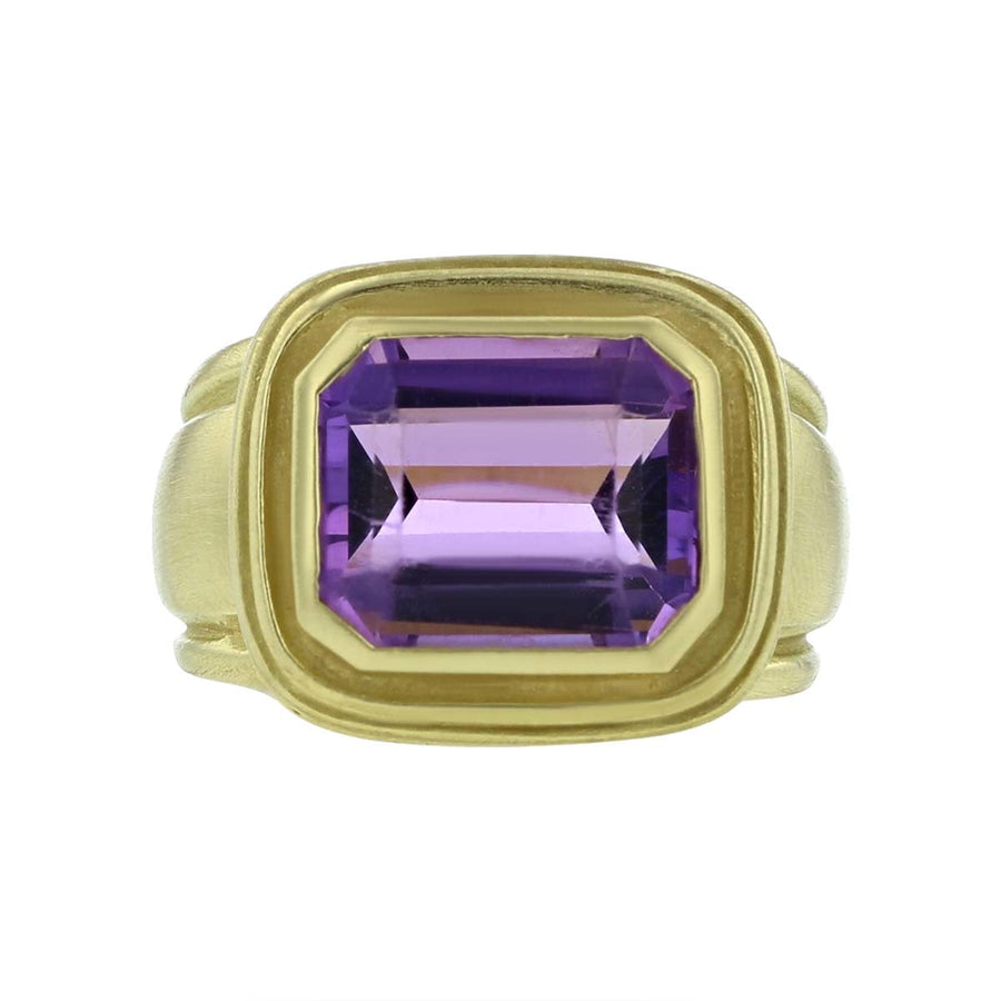 Slane 18K Yellow Gold Amethyst Column Ring