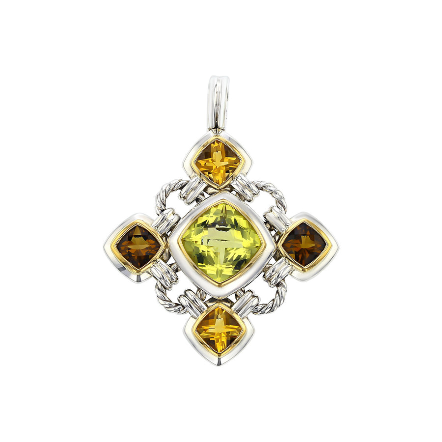 David Yurman Renaissance Quartz and Citrine Pendant