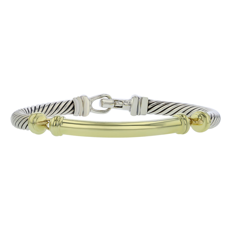 David Yurman Metro Cable Bracelet with 14K Gold Schiffman's Jewelers