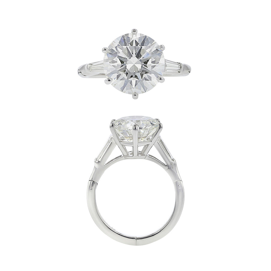 5.87-Carat Brilliant Diamond 3-Stone Engagement Ring