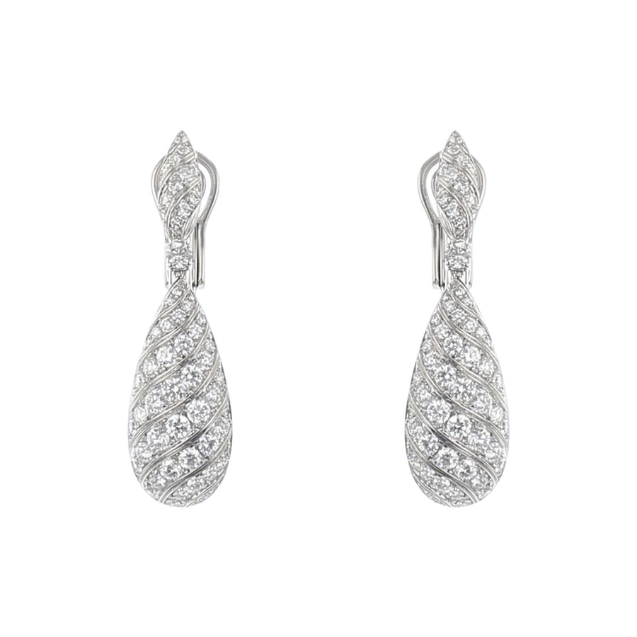 Picchiotti 18K White Gold Diamond Drop Earrings