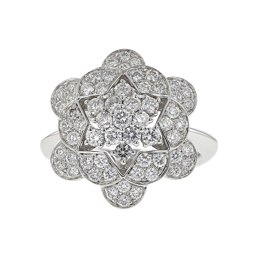 Picchiotti 18K White Gold Diamond Floral Shape Ring