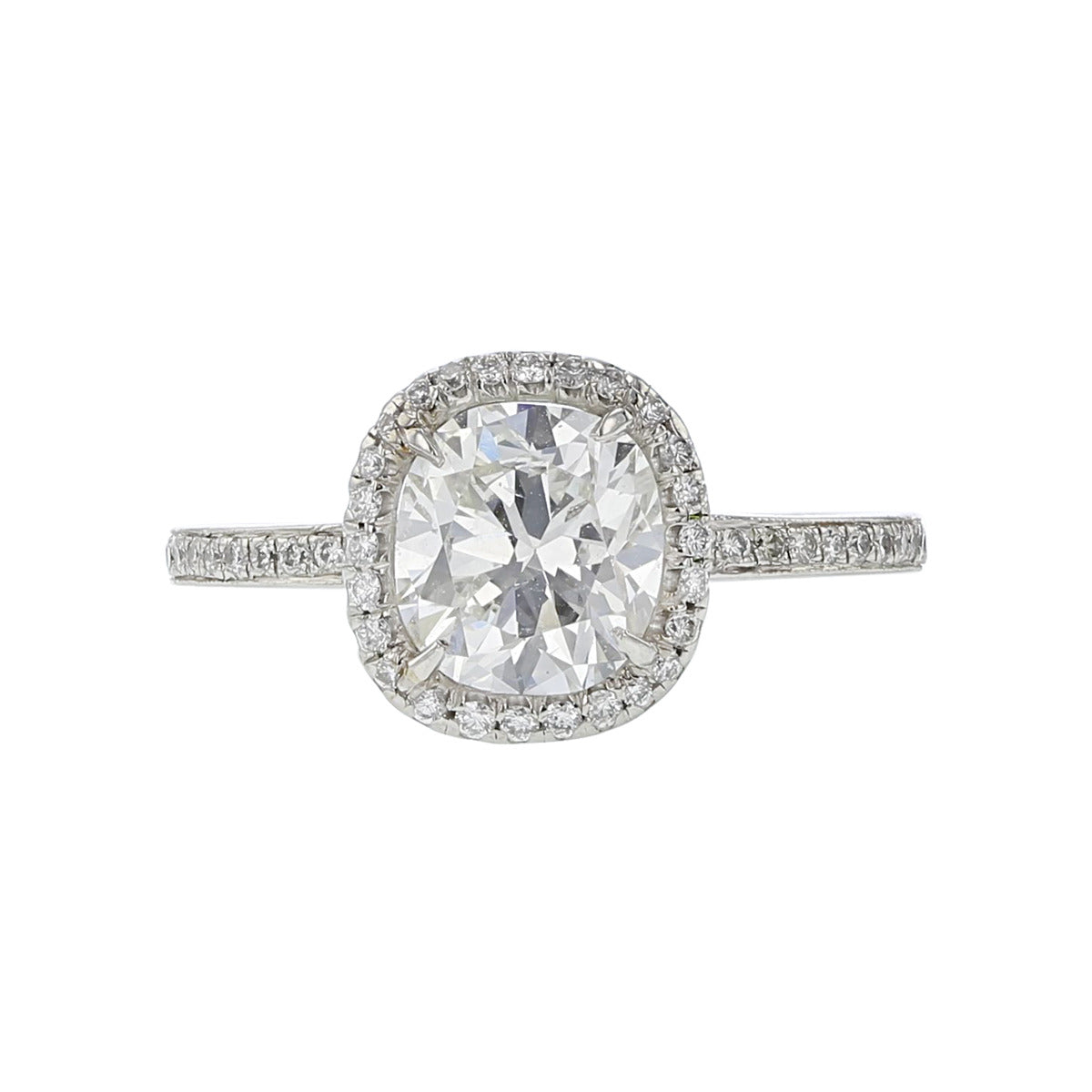 Chopard Cushion-cut Diamond Halo Engagement Ring | Schiffman's Jewelers