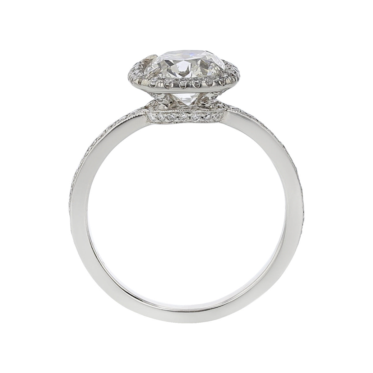 Chopard Cushion-cut Diamond Halo Engagement Ring | Schiffman's Jewelers