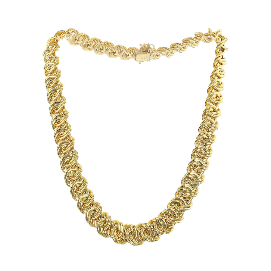 14K Yellow Gold 13mm Twisted Link Necklace