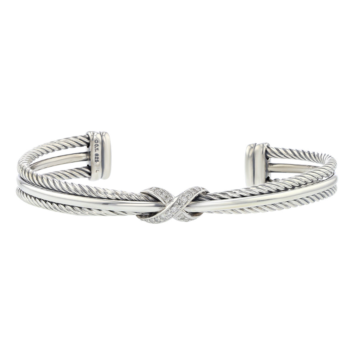 David yurman x on sale crossover bracelet with diamonds