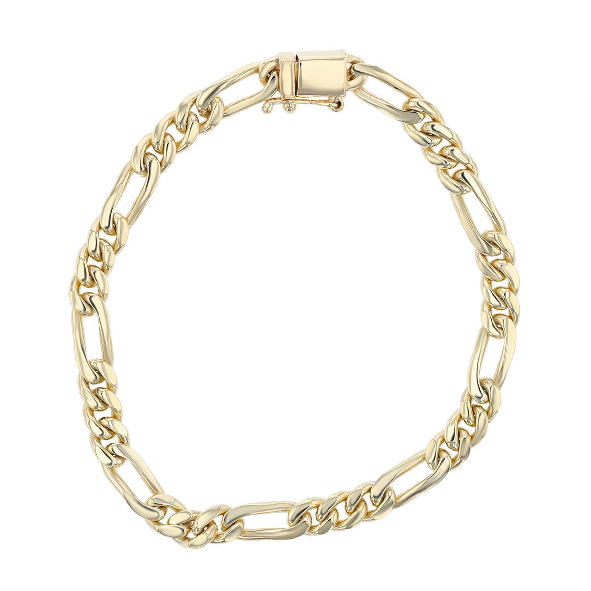 14k gold Figaro high quality bracelet 8in