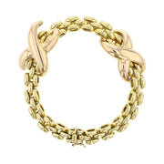 14K Yellow and Rose Gold Double X Bracelet