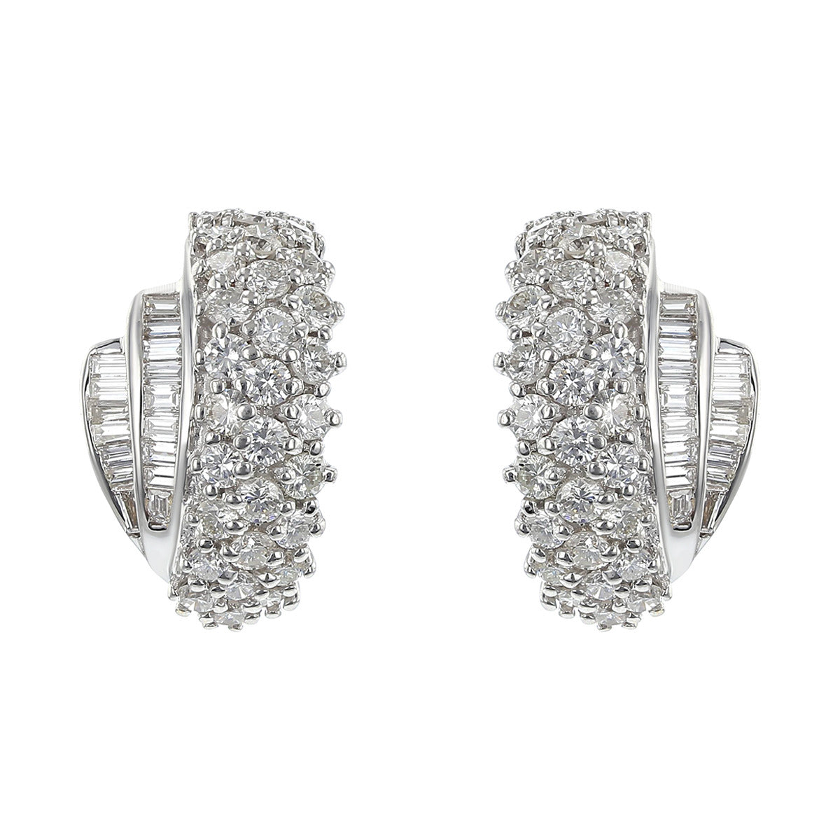 Royal Round Diamond Hoop Earrings | Radiant Bay