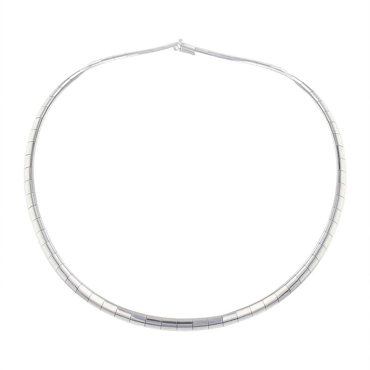 16 Inch 14K White Gold Omega Necklace