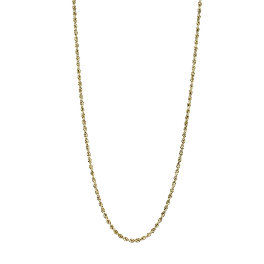 22-Inch 14K Yellow Gold 3.25mm Rope Chain