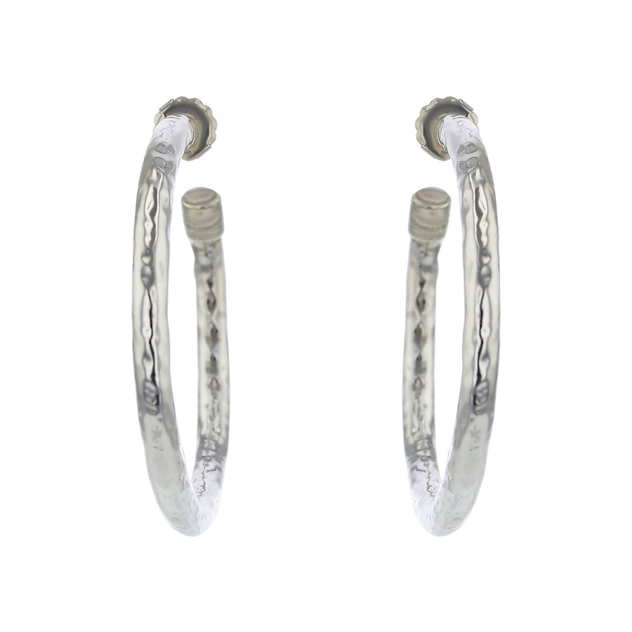 Ippolita Sterling Silver Hammered 45mm Hoop Earrings