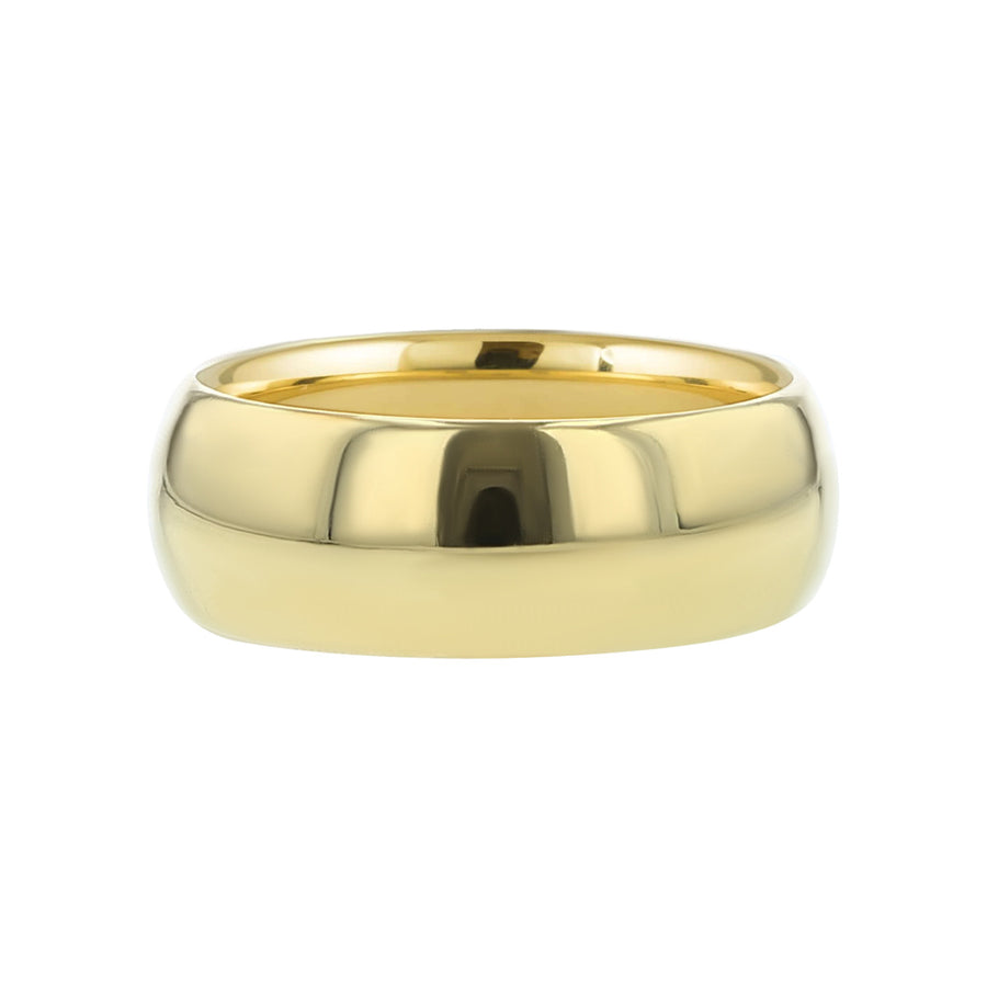14K Yellow Gold 7mm Wide Wedding Band