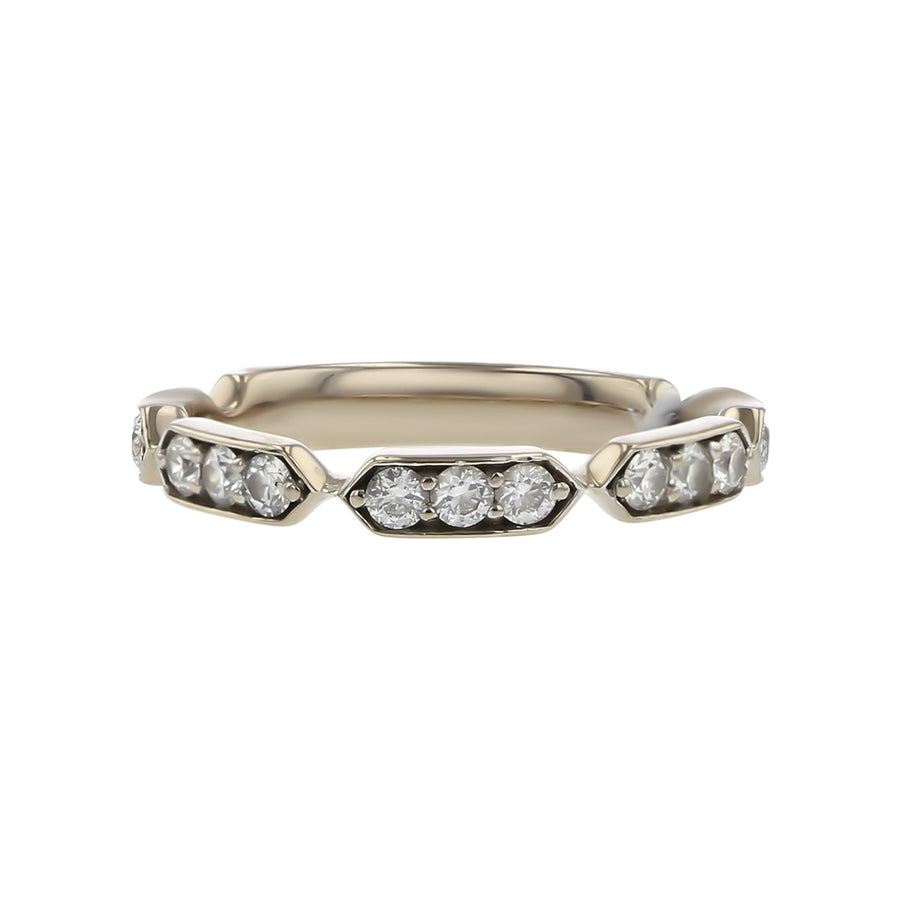 Lorelei Floral Hearts On Fire Diamond Band in 18K White Gold
