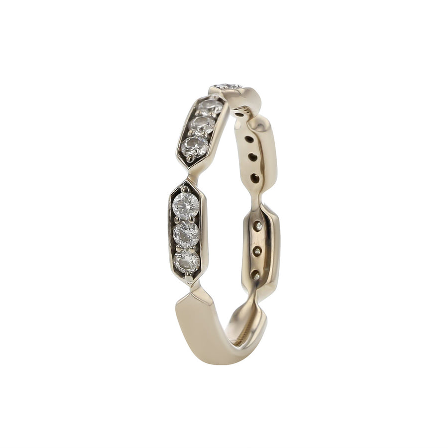 Lorelei Floral Hearts On Fire Diamond Band in 18K White Gold