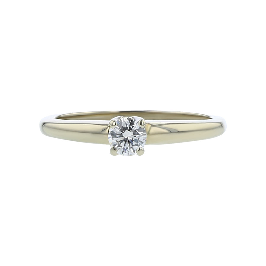 14K White Gold Brilliant-Cut Diamond Engagement Ring