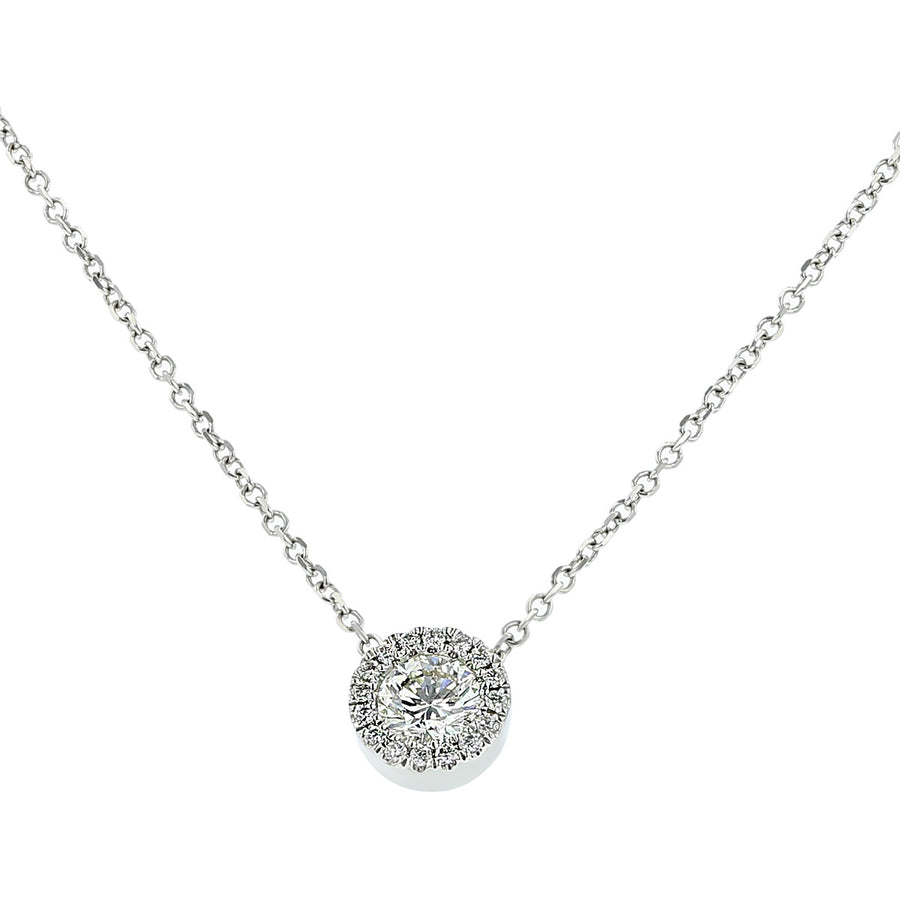 14K White Gold Cordova Diamond Slide Pendant