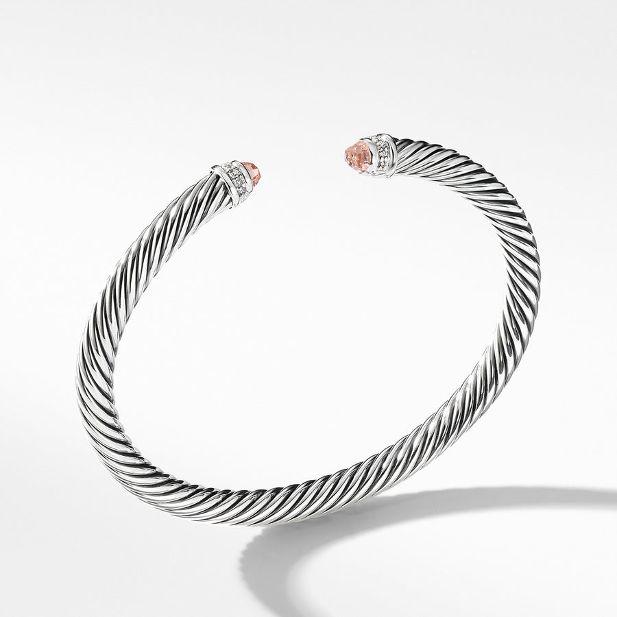Cable Classics Bracelet with Morganite and Diamonds