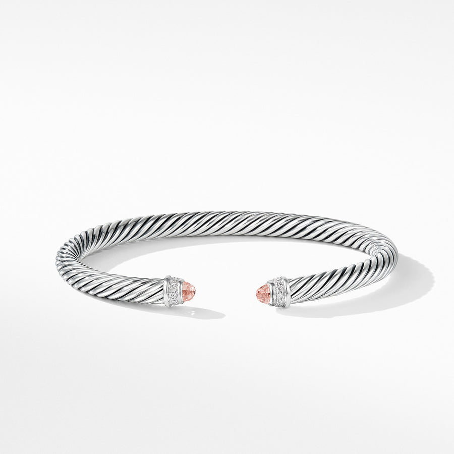 Cable Classics Bracelet with Morganite and Diamonds