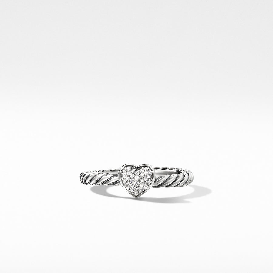 Cable Collectibles Heart Ring with Diamonds