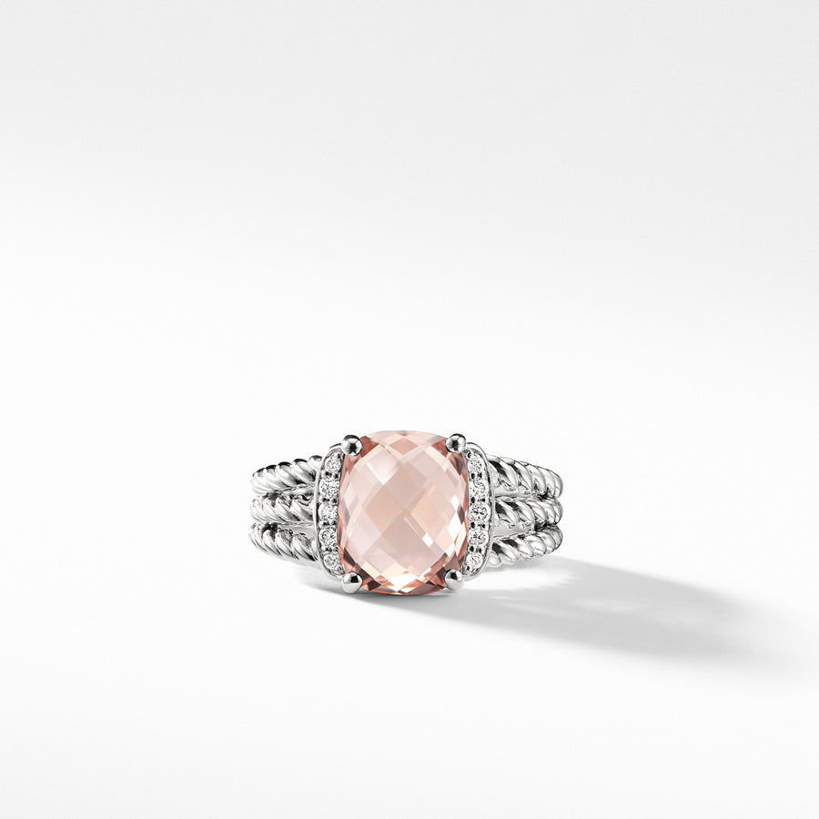 Petite Wheaton Ring with Morganite and Diamonds