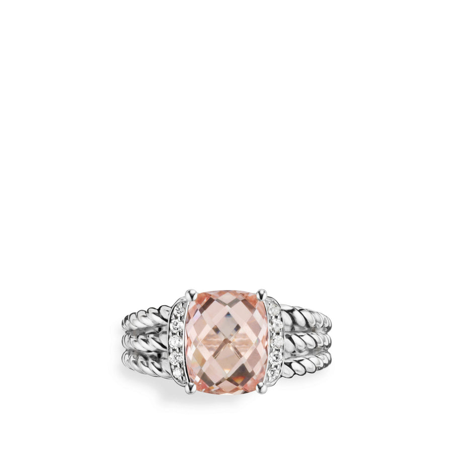 Petite Wheaton Ring with Morganite and Diamonds