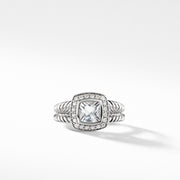 Petite Albion Ring with White Topaz and Diamonds