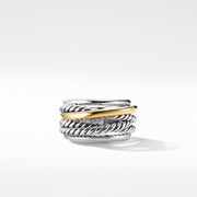 Crossover Narrow Ring with Gold
