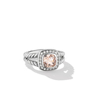 Petite Albion Ring with Morganite and Diamonds