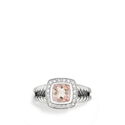 Petite Albion Ring with Morganite and Diamonds