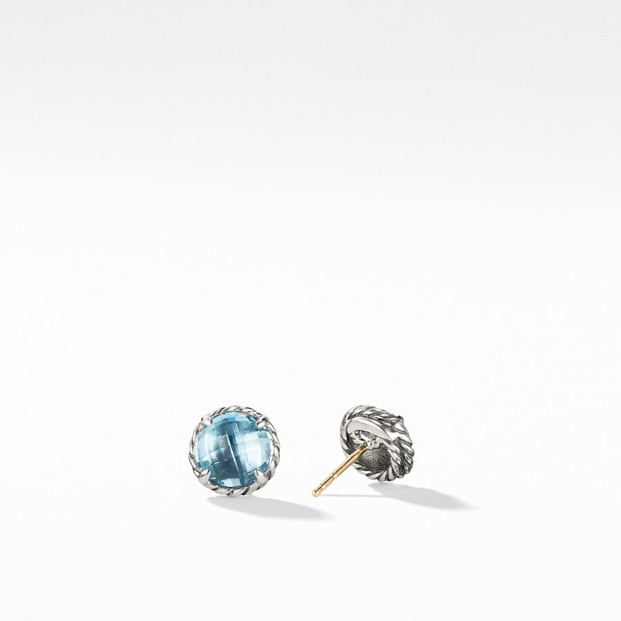 Chatelaine Earrings with Blue Topaz