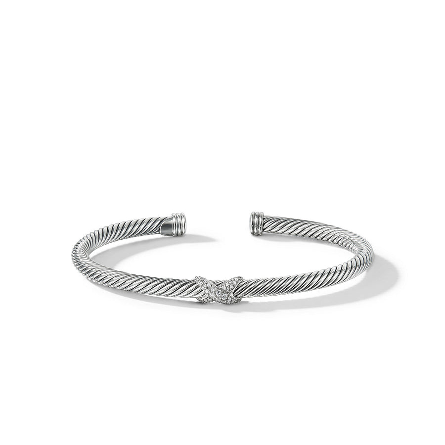 X Station Bracelet with Diamonds