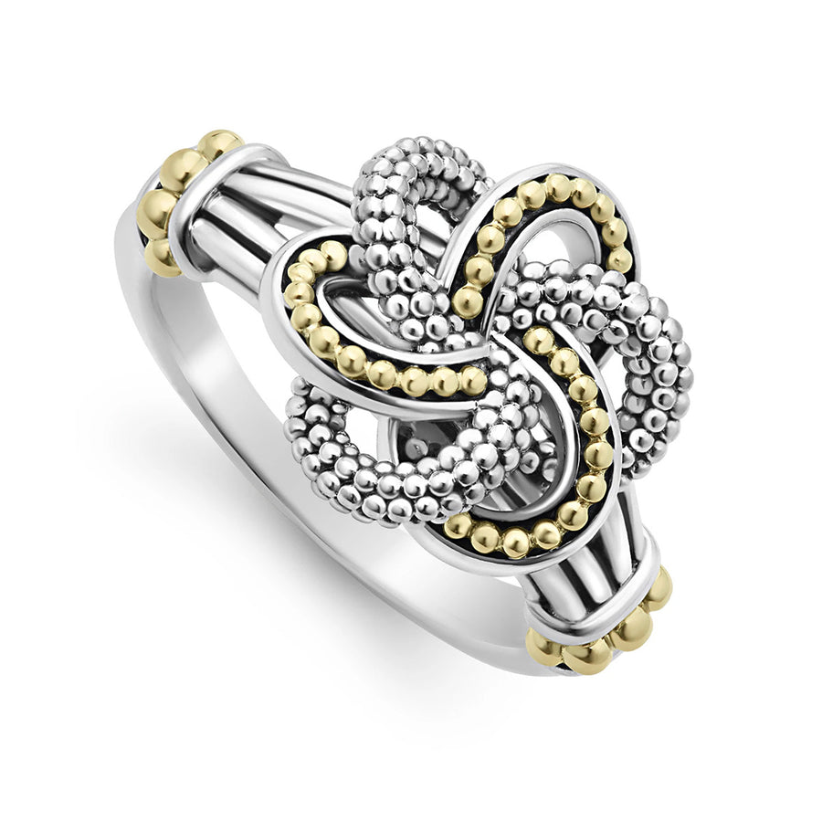 Two Tone Love Knot Ring