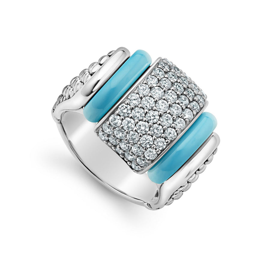 Blue Caviar Diamond Ring