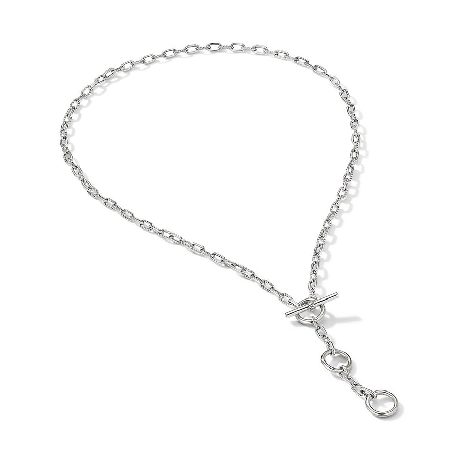 DY Madison Three Ring Chain Necklace in Sterling Silver