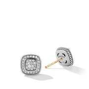 Petite Albion Stud Earrings with Pave Diamonds