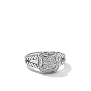 Petite Albion Ring with Pave Diamonds