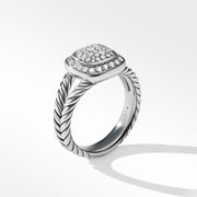 Petite Albion Ring with Pave Diamonds