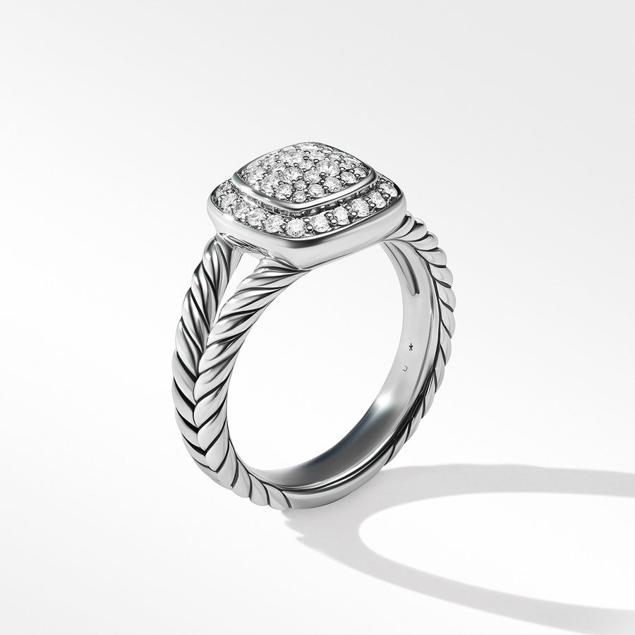 Petite Albion Ring with Pave Diamonds