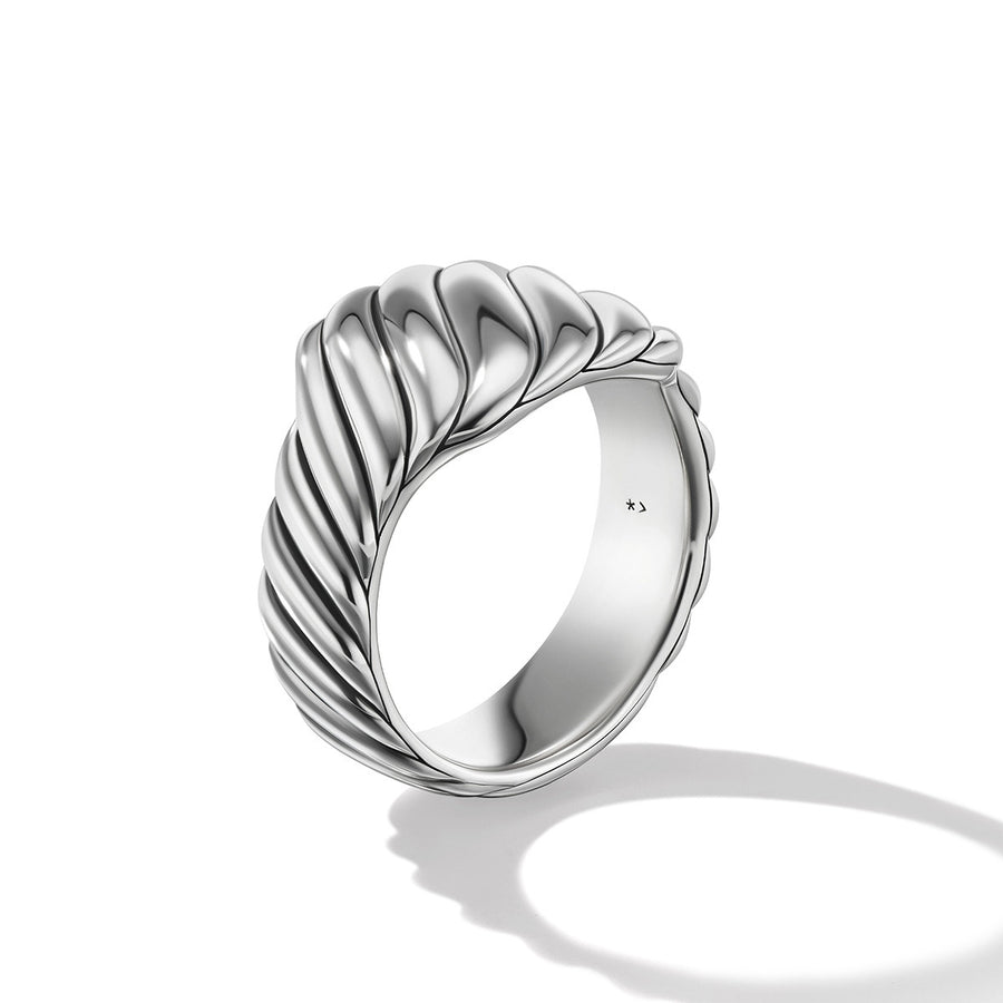 Sculpted Cable Contour Ring in Sterling Silver