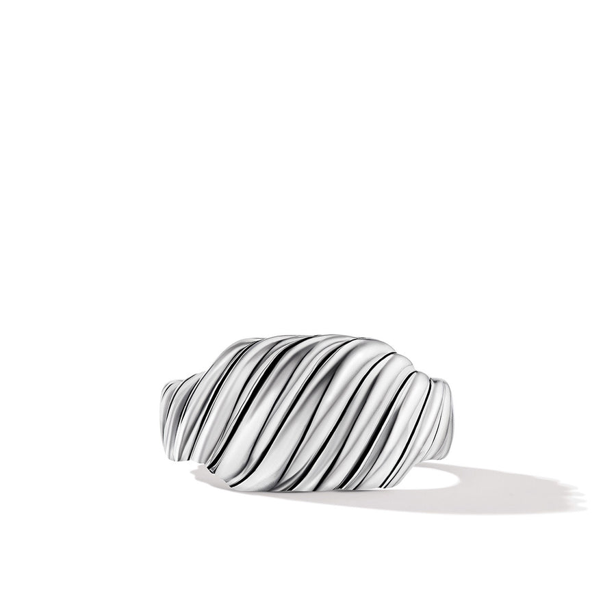 Sculpted Cable Contour Ring in Sterling Silver