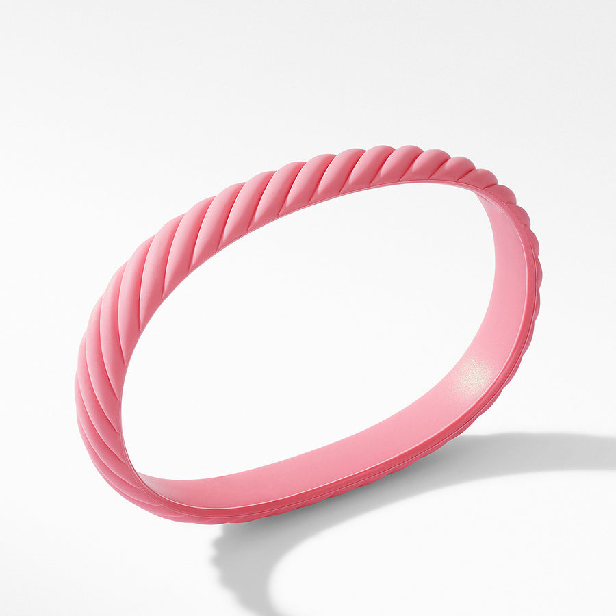 Cable Pink Rubber Bracelet